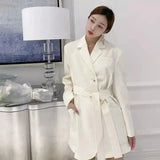 Women's Belted Trench Dress Jacket-1