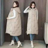 Hooded Sleeveless Quilted Winter Vest-1