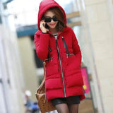 M-5XL Winter Women Parkas Coats Female Jacket Plus Size-Red-1