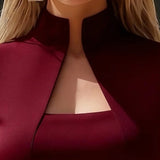 Elegant High Neck Bodycon Mini