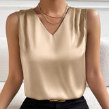 Satin V-Neck Camisole Tank