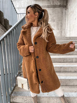 Cozy Chic Lamb Wool Lapel Coat