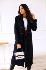 Chic Double-Breasted Wool Coat