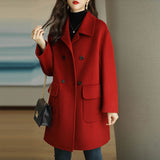 Slim Woolen Coat, Modern Cut