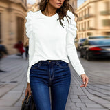 Elegant Puff Sleeve Knit Top