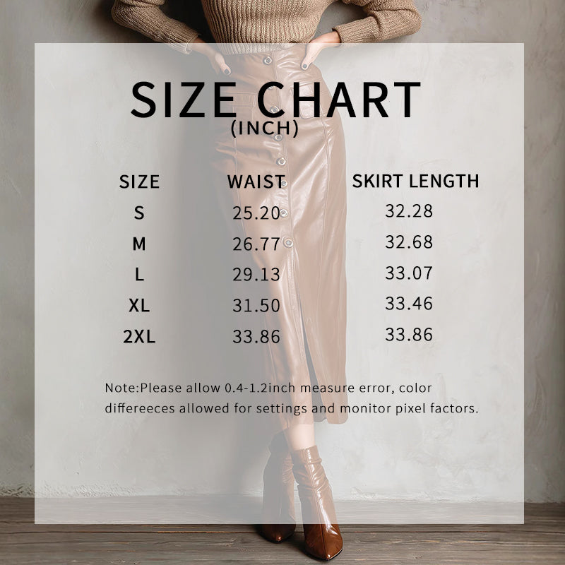Faux Leather High Waist Midi Skirt