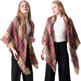 Plaid Cashmere-Feel Blanket Scarf