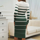 Ribbed Long Sleeve Sweater Dress