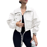Chic Zip-Up Short Trench Jacket