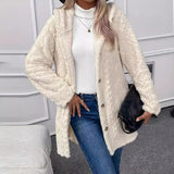 Cozy Hooded Button Cardigan Coat
