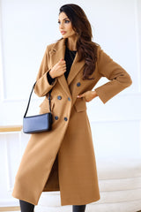 Chic Double-Breasted Wool Coat