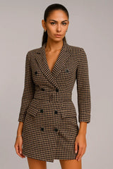 Осень и зима женская мода длинный рукав пояс двойной