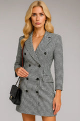 Осень и зима женская мода длинный рукав пояс двойной