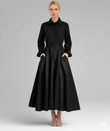 Свободное платье для женщин Эластичная высокая талия Показать тонкий темперамент