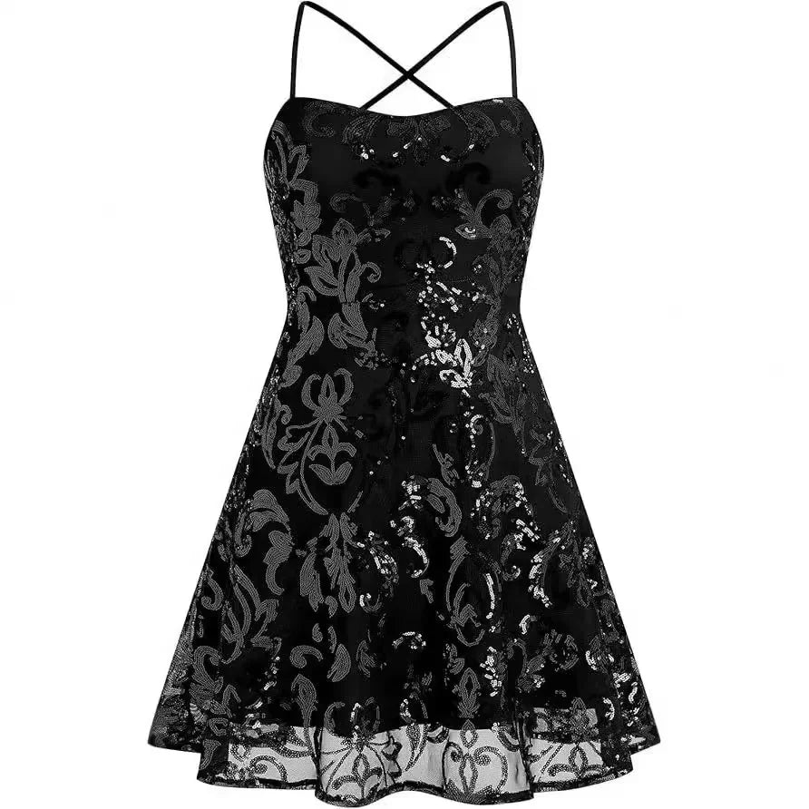 Sexy Strapless Sequin Gown