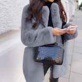 Chic Faux Fur Lapel Coat for Women
