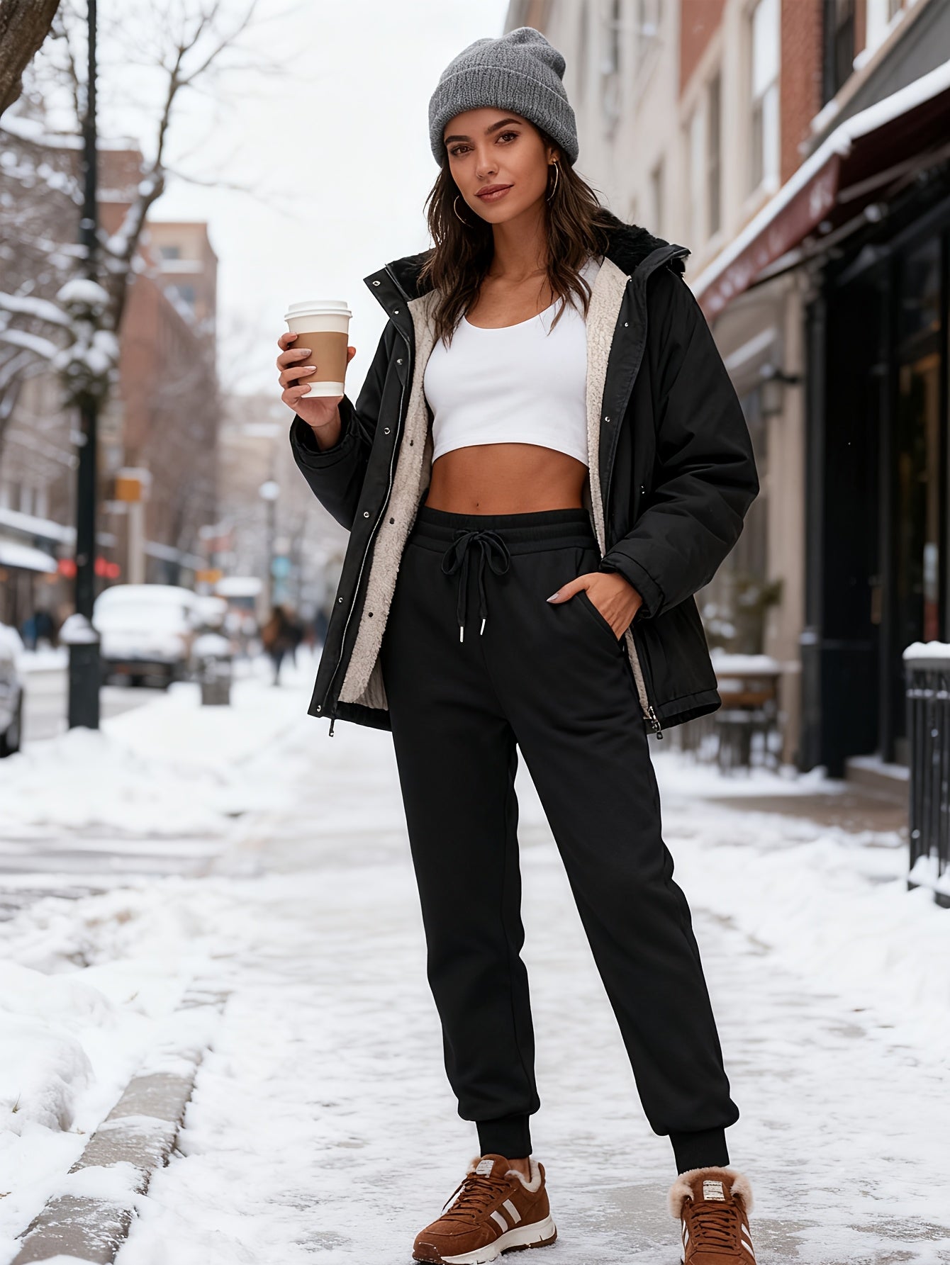 Fleece Jogger Sweatpants for Women