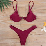 Bikini sexy multi-color optional swimsuit-Redwine-11