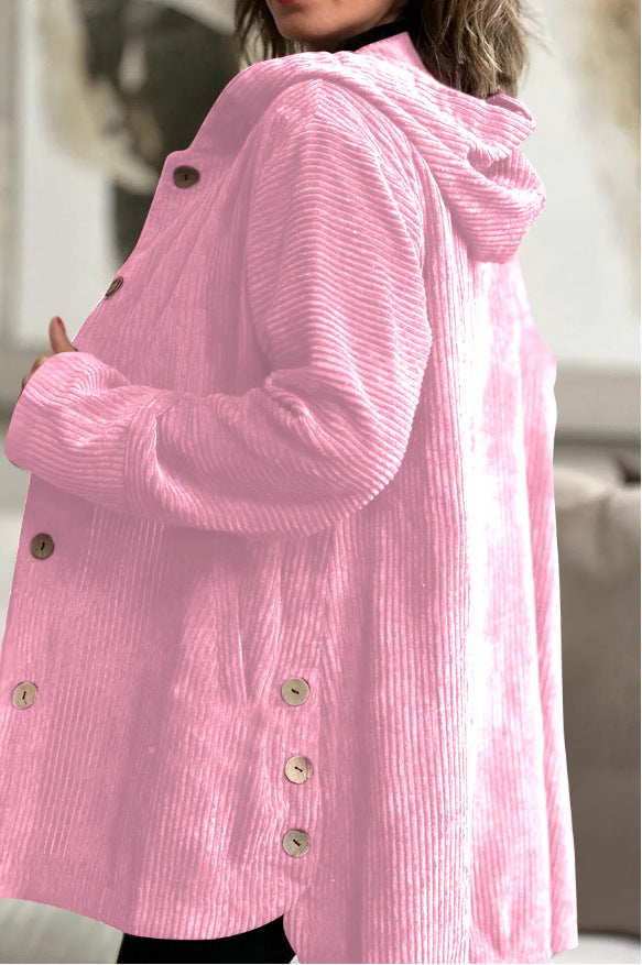 Cozy Corduroy Hooded Jacket