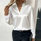 Elegant V-Neck Blouse Shirt