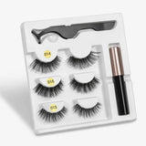 A Pair Of False Eyelashes With Magnets In Fashion-3PCMixedG-46