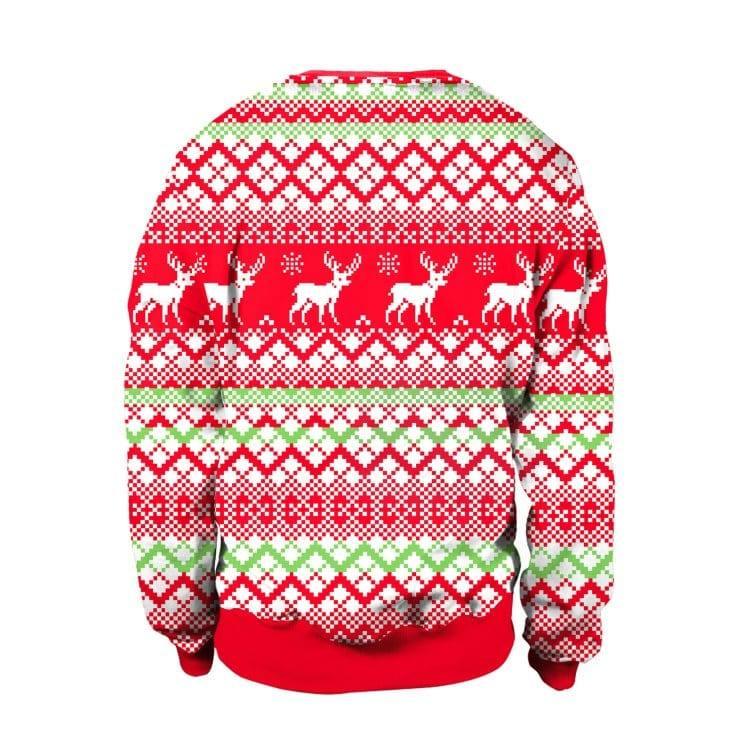 Autumn Winter Fashion Ugly Christmas Sweater Santa Elf Funny-4