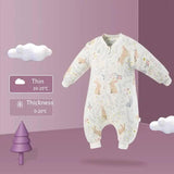 Baby Sleepsacks Cartoon Pattern Baby Sleeping Bag Carriage-WhiteBThickness-3