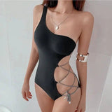 Bikini Japanese And Korean Ins One-shoulder Sexy Strappy-1