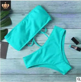 Bikini ladies swimwear-Green-5