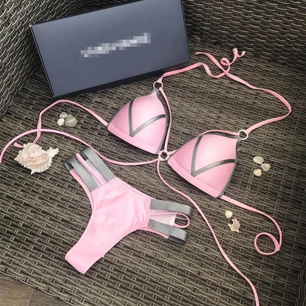 Bronzing bikini-Pink-2