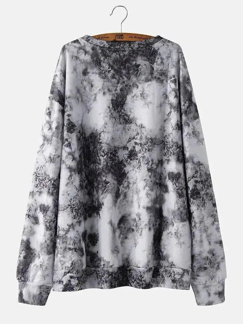 LOVEMI - Lovemi - Butterfly Print Long-Sleeved Round Neck Bottoming