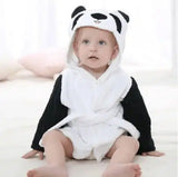 Cartoon Cute Animal Modeling Baby Bath Towels Baby Bathrobes-Blackwhitepanda-25