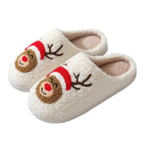 Christmas Home Slippers Cute Cartoon Santa Claus Cotton-8