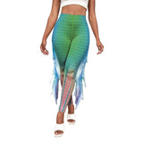 Colorful Little Mermaid Fin Mermaid Digital Print Hip Lift-9