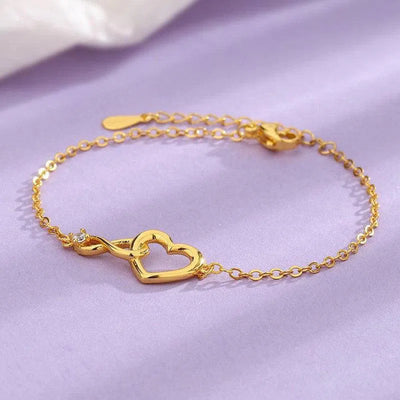 Heart-shape Bracelet Fashion Jewelry Versatile Love Bracelet Gift For Girlfriend Valentine's Day-3