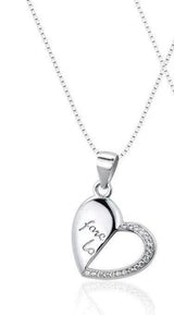 Silver Necklace Qixi Couple Love Buckle-4