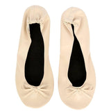 Women Shoes Flats Portable Fold Up Ballerina-Beige-10