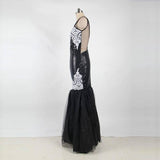 Europe and America long skirt sexy sleeveless sequin mesh-6