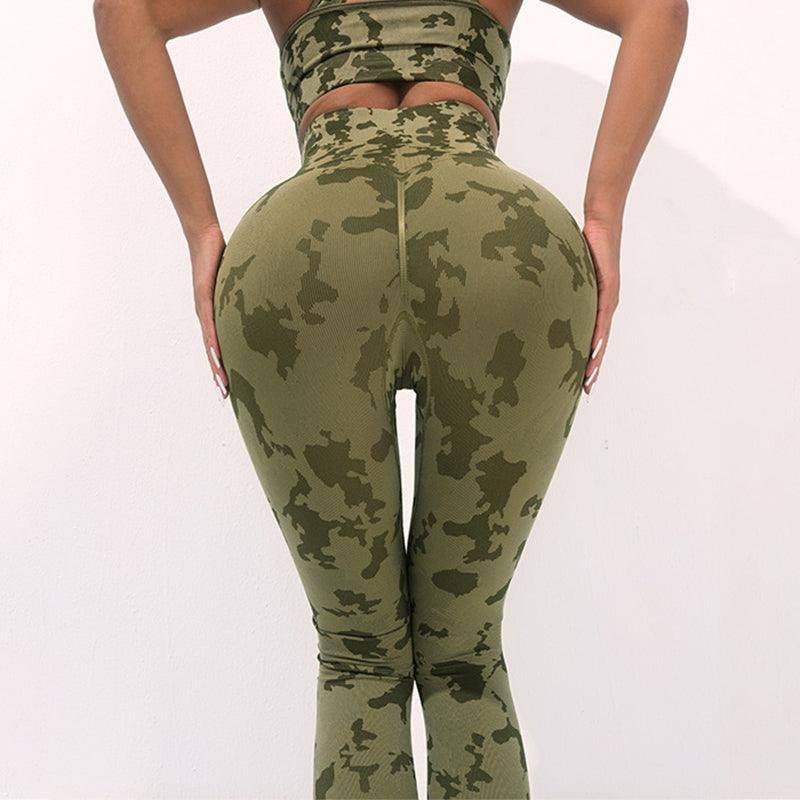 Trendy Camouflage Yoga Pants for Women-1