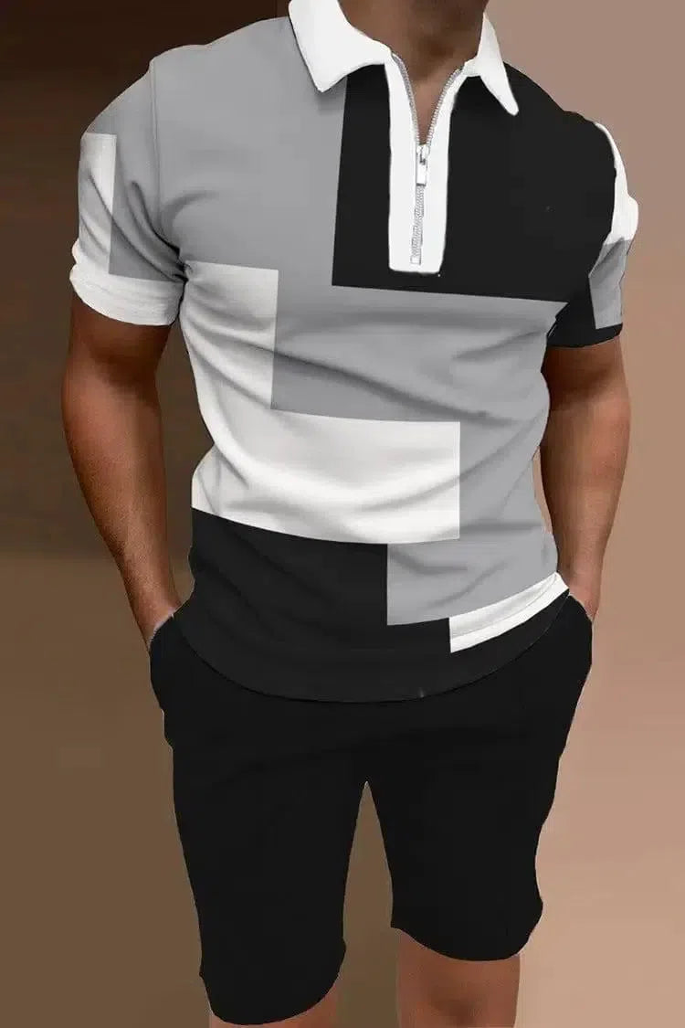 Fashion Loose Polo Shirt Lapel Short Sleeve Top Casual Suit-16DXPOLTZ24-1