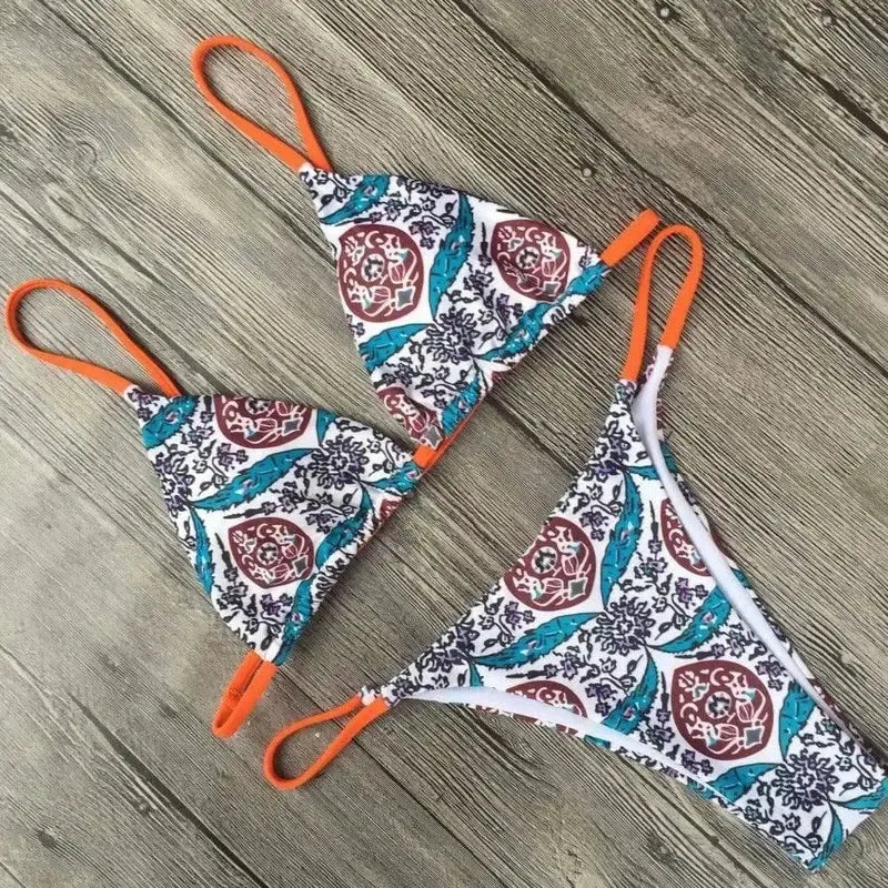Floral print Bathing Suit Brazilian Biquini Brazilian-2