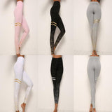 Gold Dot Striped Print Leggings Fitness Butt Lifting Running Sport Gym Yoga Pants For Women High Waist Slimming Legging Tight Trousers-2