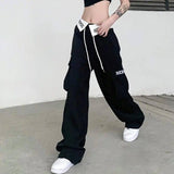 Handsome Color Bump Hem Pants Design Overalls-Black-1