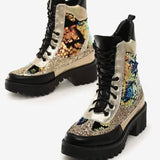 High-Top Sequin Camouflage Shoes Wear-Resistant Rubber Shoes-4