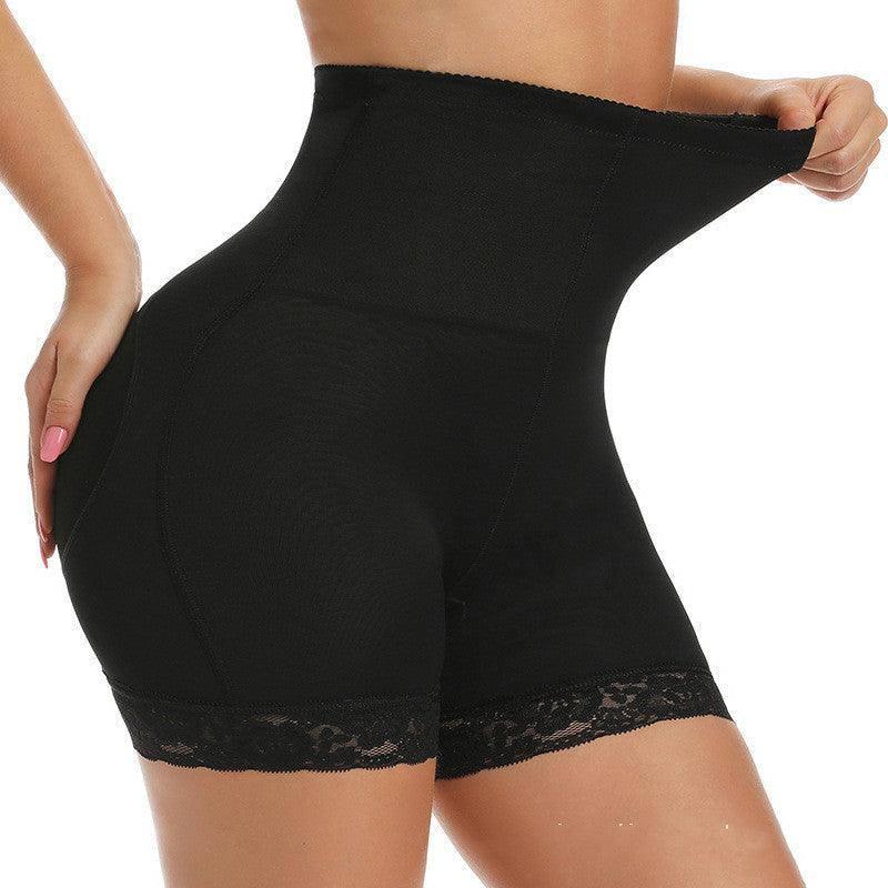 High Waist Lace Cushion Sponge Body Shaping Pants-5