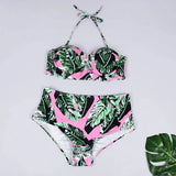 Ladies Swimsuit Fashion Print Ladies Split Swimsuit Sexy-D-2