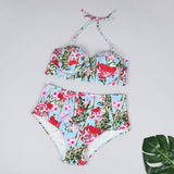 Ladies Swimsuit Fashion Print Ladies Split Swimsuit Sexy-F-8