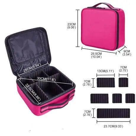 Large-capacity Multifunctional Portable Cosmetic Bag-Pink2layers-5