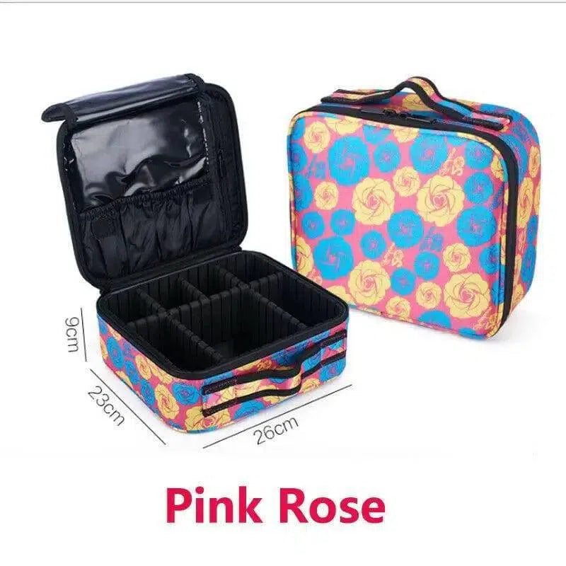 Large-capacity Multifunctional Portable Cosmetic Bag-PinkRose-8