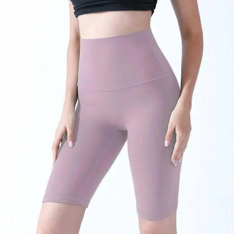 Leggings Women's Tight-fitting Yoga Clothes Barbie Riding-Leather Pink-7